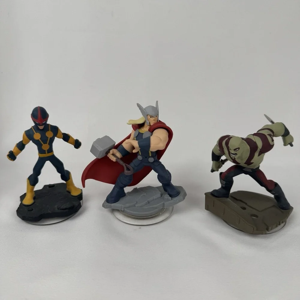 Disney Infinity 2.0 Marvel Figures Lot Hulk Iron Man Thor Groot Avengers